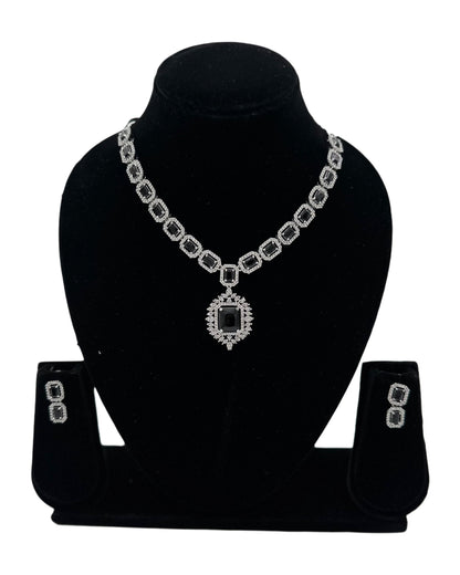 American Diamond Black Luxury Necklace