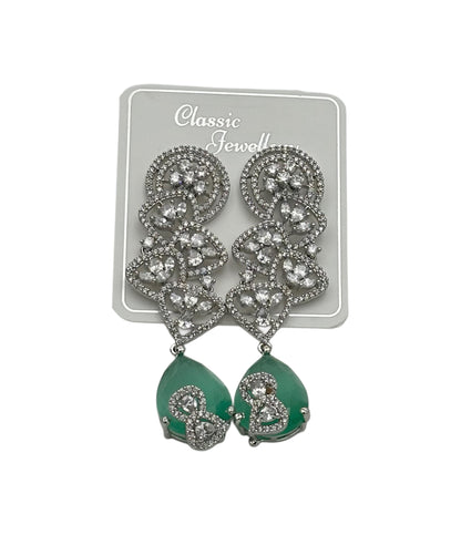 American Diamond WinterGreen Luxury Earrings